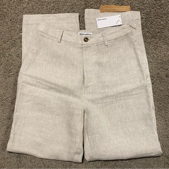 NWT Reformation Freddie Linen Pant - Picture 7 of 14